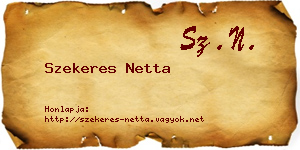Szekeres Netta névjegykártya